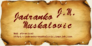 Jadranko Muskalović vizit kartica